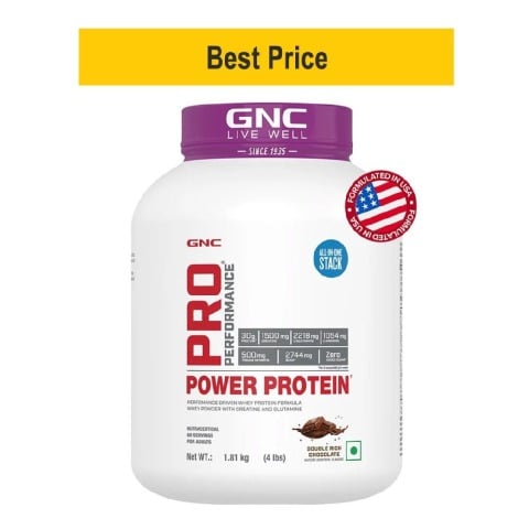 GNC Pro Performance Power Protein,  4 lb  Double Rich Chocolate 