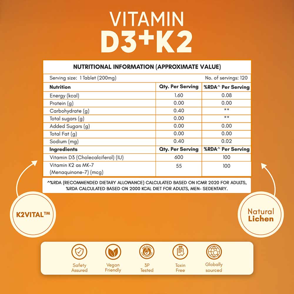 8 - Rasayanam Vitamin D3 K2 (MK-7),  120 tablet(s)  Unflavoured 