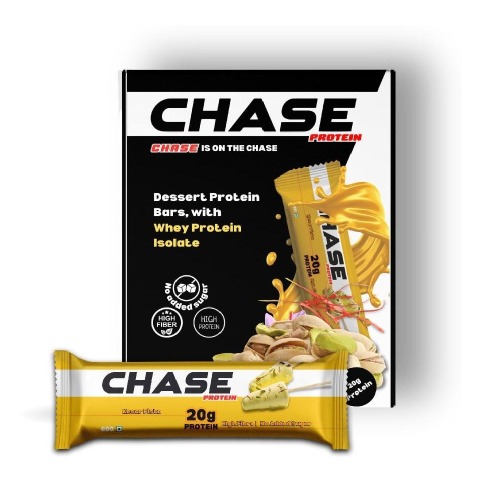 1 - Chase Protein Bar (20g Protein),  6 bar(s)  Kesar Pista 