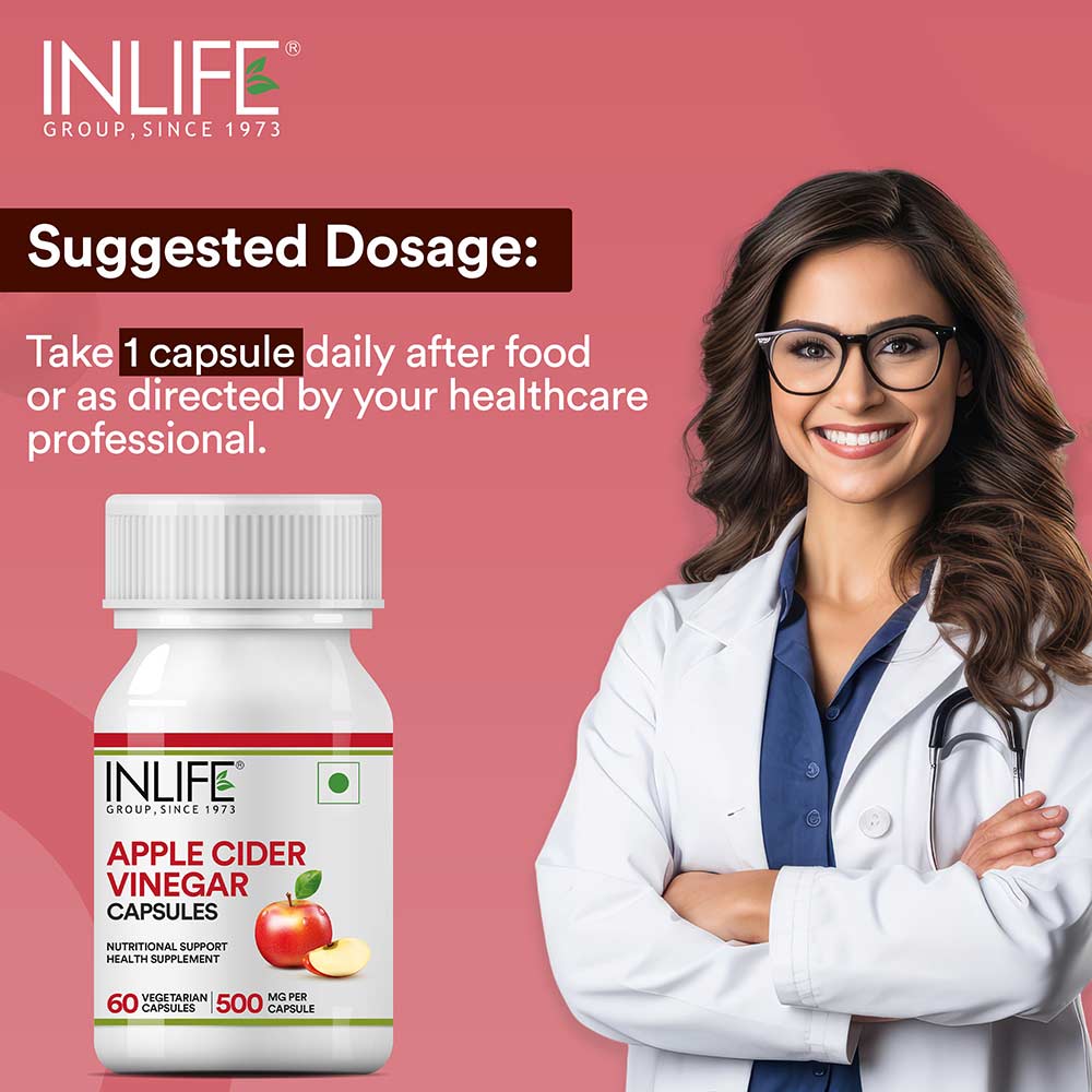 7 - INLIFE Apple Cider Vinegar,  60 capsules  Natural 