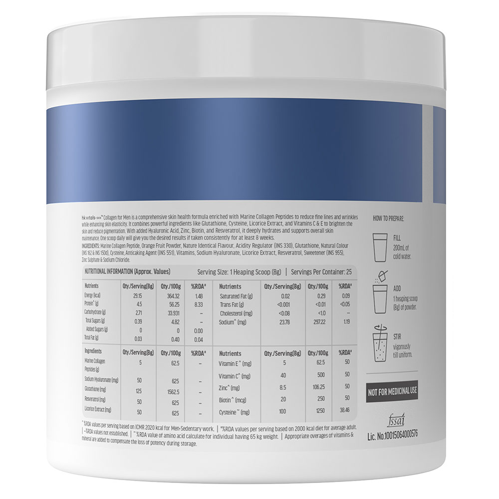 9 - HK Vitals Collagen for Men,  Marine Collagen  200 g  Watermelon