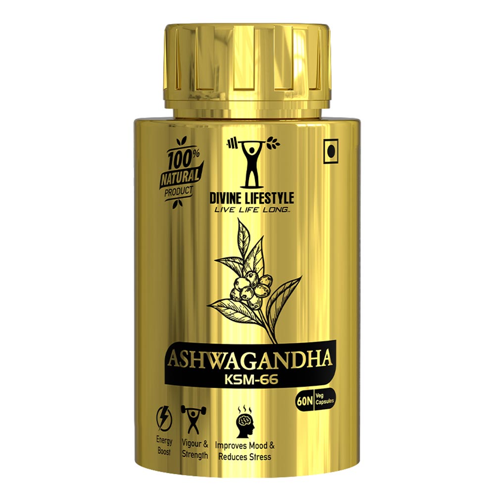 1 - Divine Lifestyle Ashwagandha KSM-66,  60 veggie capsule(s) 