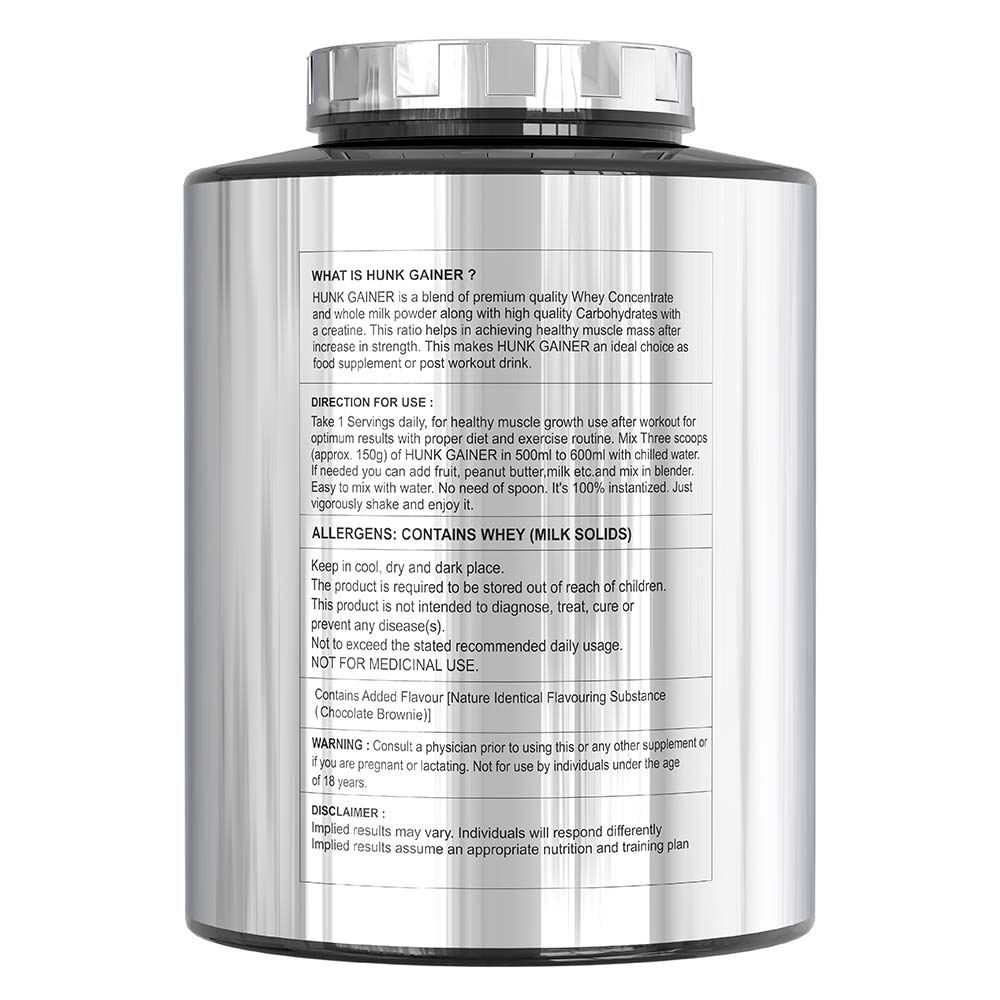 2 - Divine Nutrition Hunk Gainer,  6.6 lb  Chocolate Brownie 