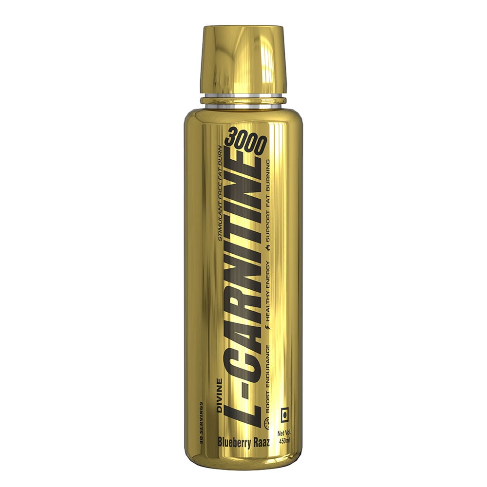 1 - Divine Nutrition L-Carnitine 3000mg,  450 ml  Blueberry Raaz 