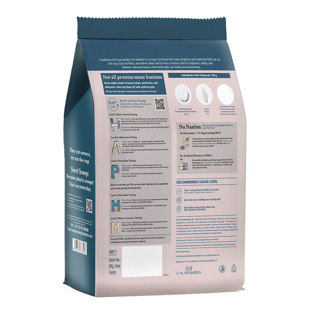 3 - TrueBasics Clean Whey Protein (Isolate),  2.2 lb  Vanilla
