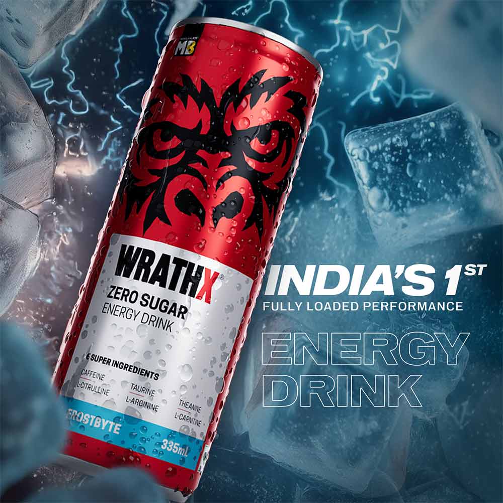 2 - MuscleBlaze WrathX Energy Drink,  335 ml  Frostbyte (Pack of 6)