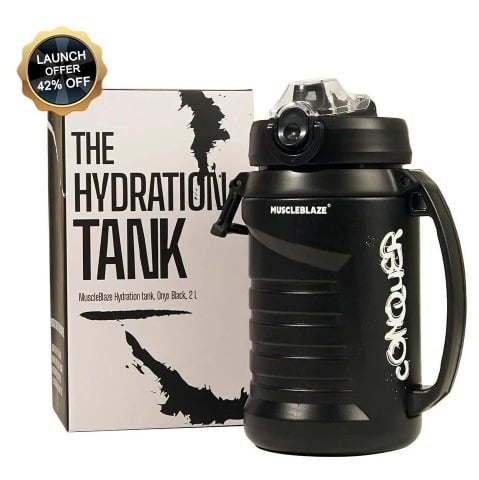 MuscleBlaze Hydration Tank, Onyx Black 2 L