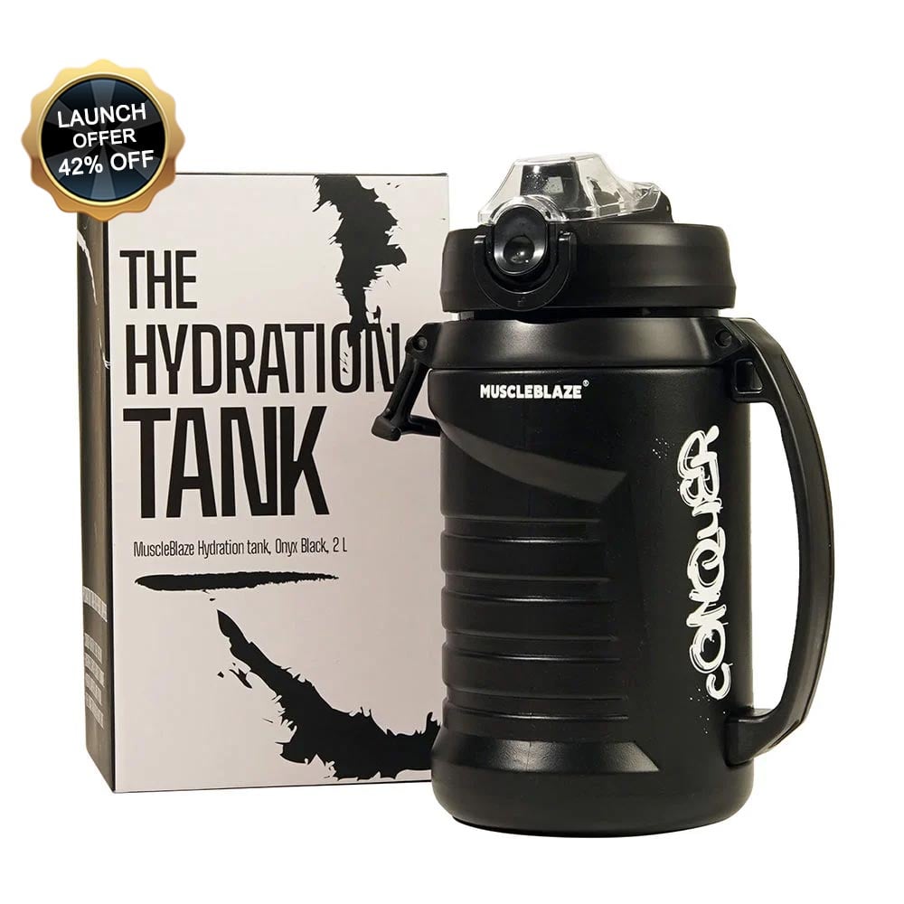 MuscleBlaze Hydration Tank, Onyx Black 2 L