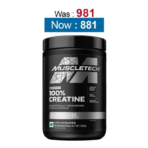 MuscleTech Platinum 100% Creatine,  Unflavoured  0.55 lb 