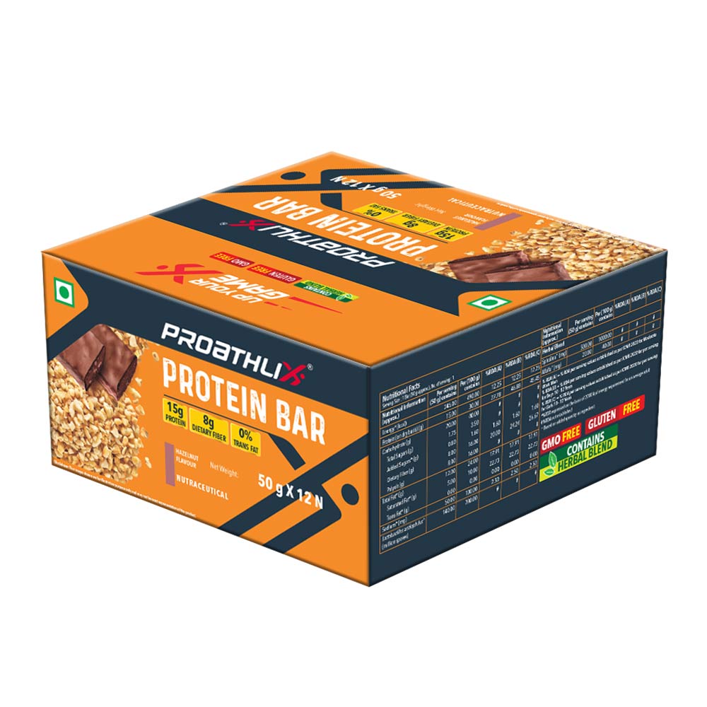 7 - Proathlix Protein Bar(15g Protein),  12 bar(s)  Hazelnut 