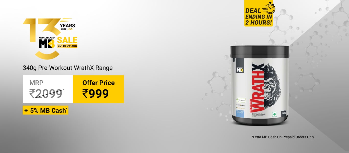 2 Hours Deals : Pre Workout WrathX 0.75 lb Range
