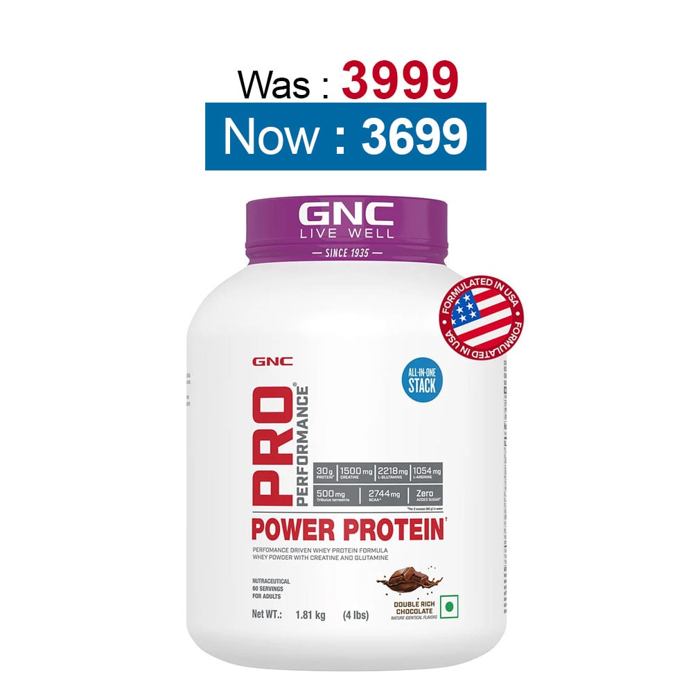 GNC Pro Performance Power Protein,  4 lb  Double Rich Chocolate 