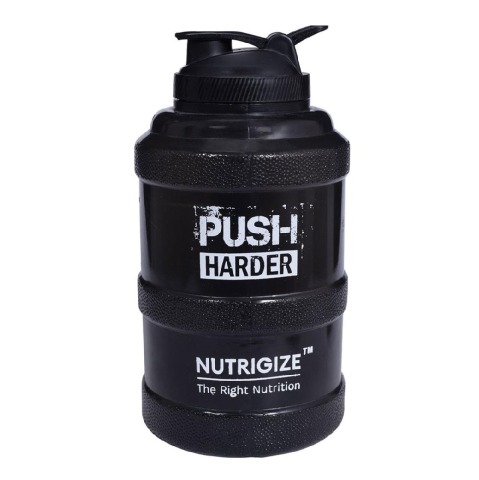 1 - GHC Nutrigize Leakproof Gallon Water Bottle,  Black  2.5 L 