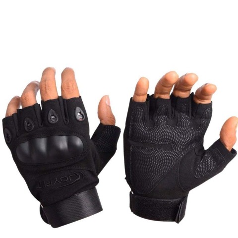 JoyFit Gym Gloves with Wrist Wraps Support,  Black  Medium 