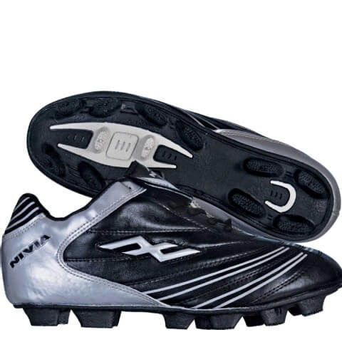 Nivia Ultra Football Shoes, Black with Silver 8