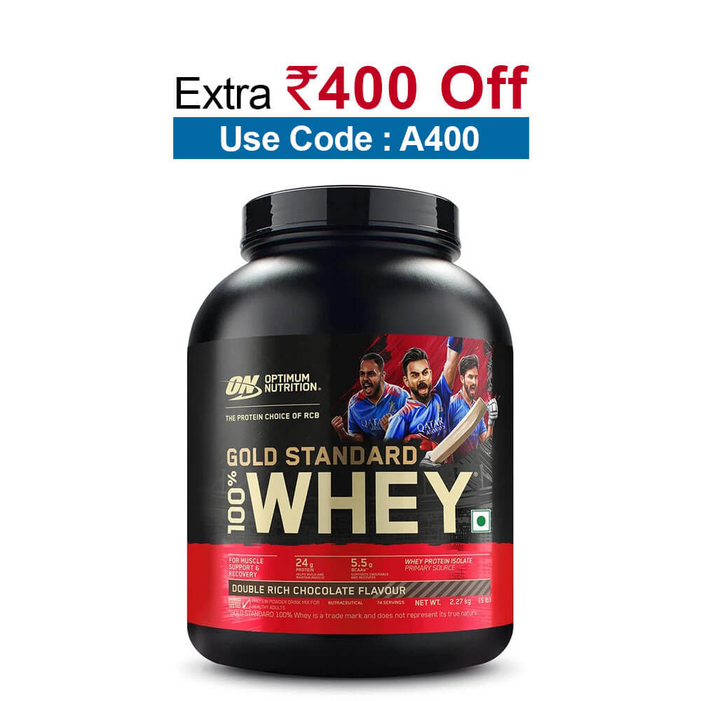 ON (Optimum Nutrition) Gold Standard 100% Whey Protein, 5 lb Double Rich Chocolate