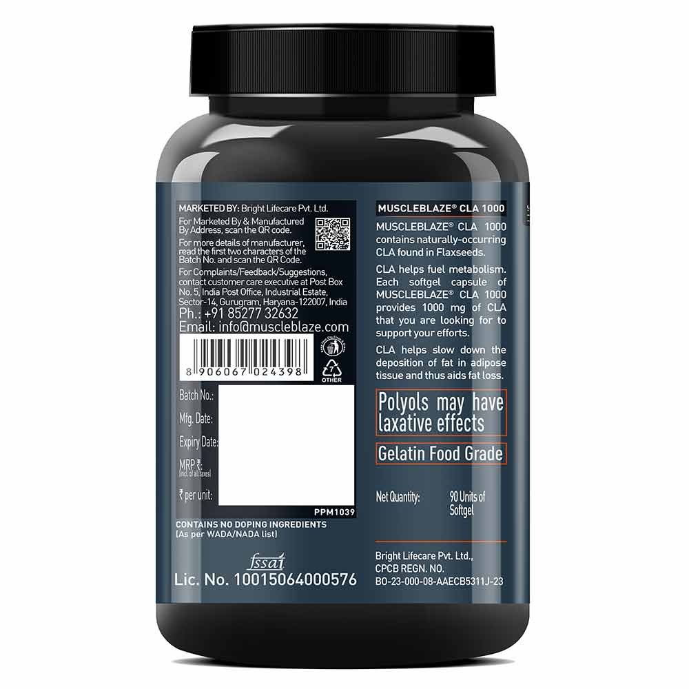 2 - MuscleBlaze CLA 1000,  90 capsules 