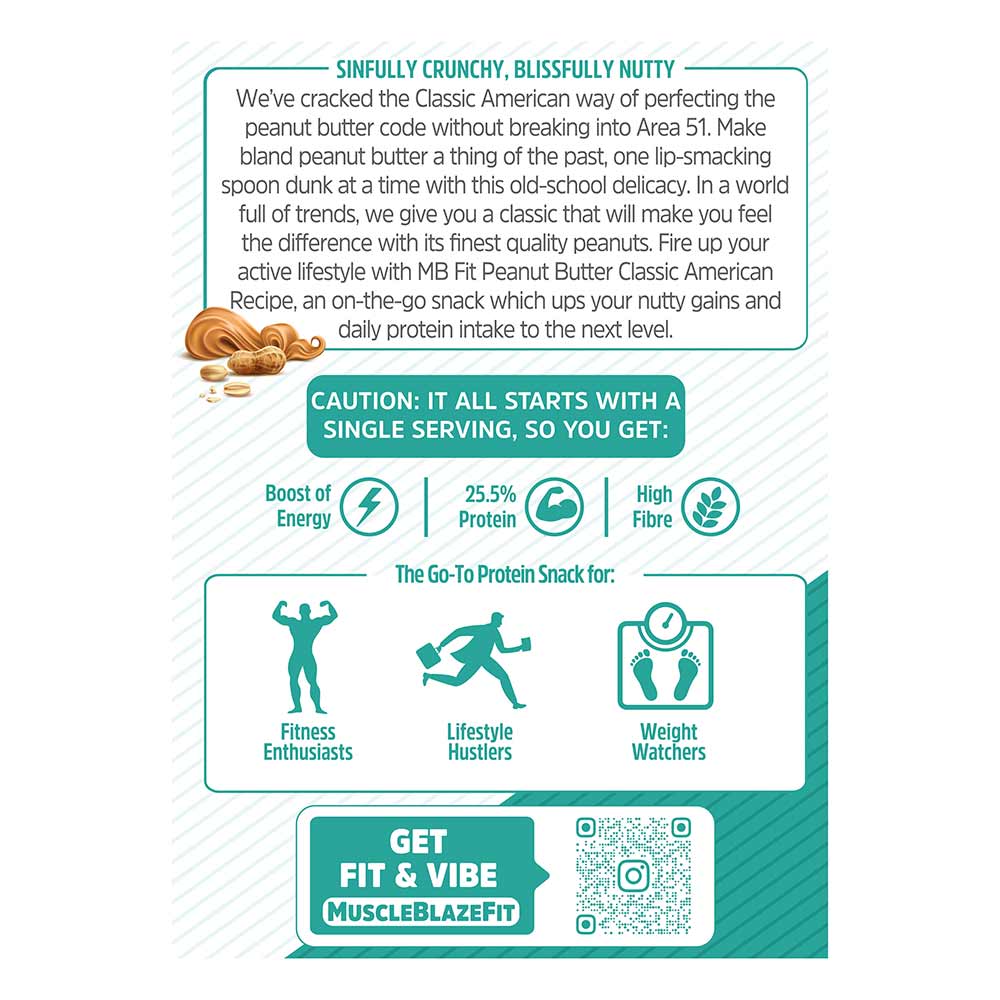 2 - MuscleBlaze Peanut Butter,  1 kg  Crunchy 