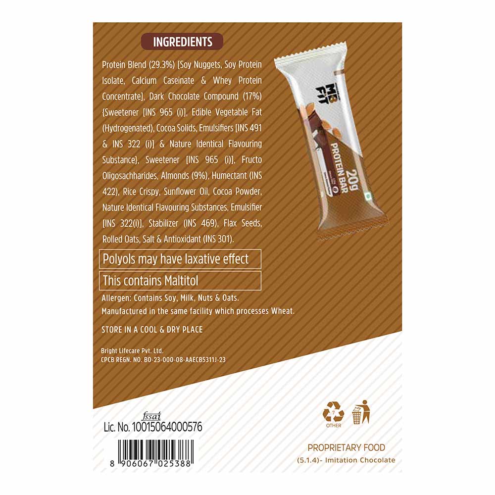1 - MuscleBlaze Protein Bar (20 gm Protein),  6 bar(s)  Choco Almond 