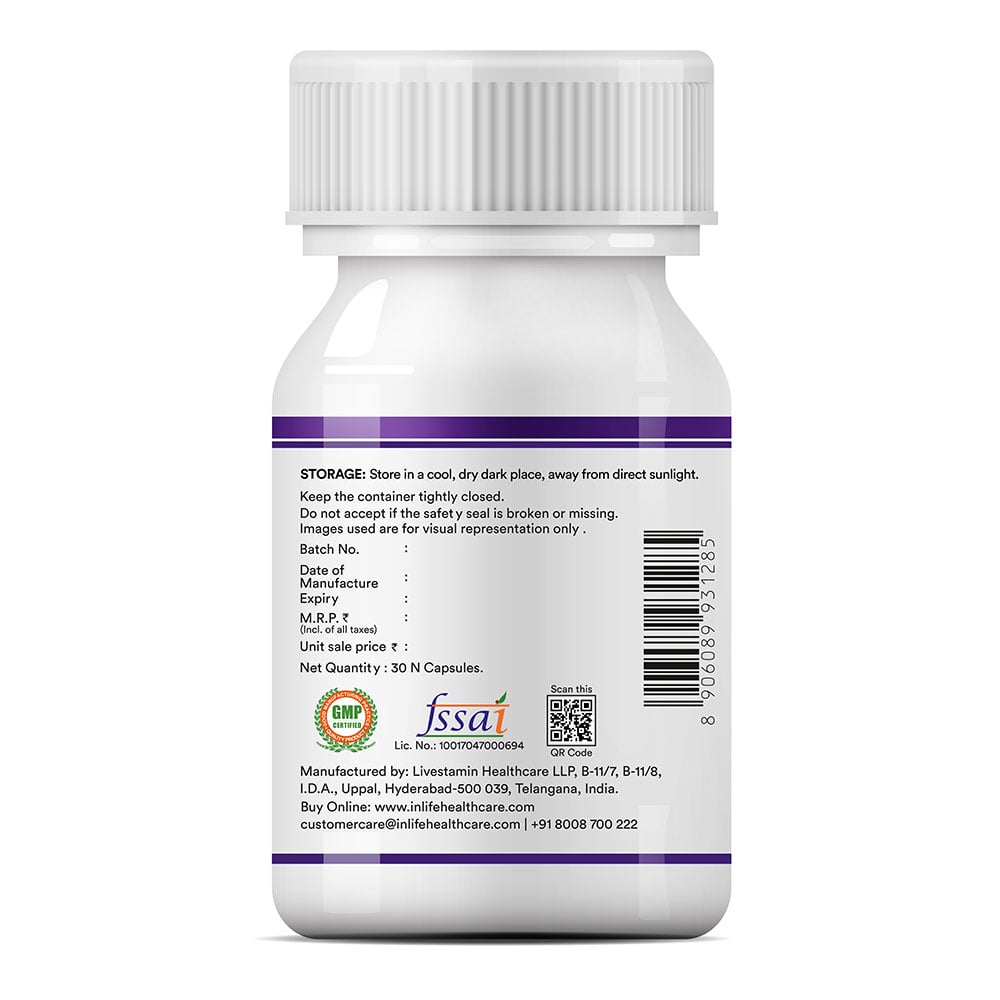 5 - INLIFE Glutathione Reduced with Vitamin C, Milk Thistle,  Unflavoured  30 veggie capsule(s) 