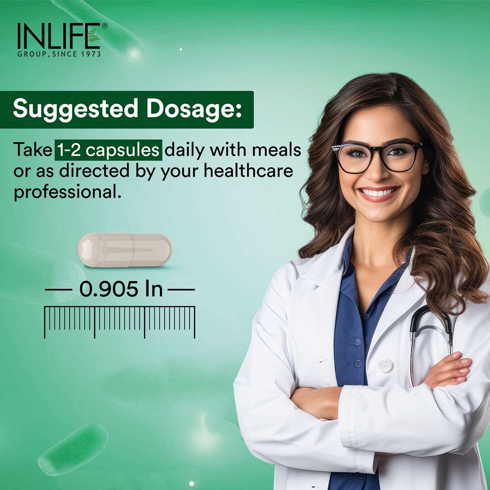 8 - INLIFE Prebiotic and Probiotics Forte Supplement,  60 capsules  Unflavoured 