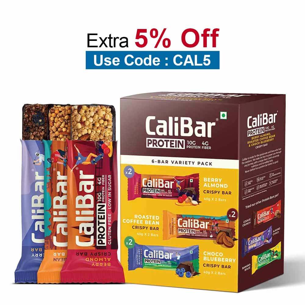 Calibar Protein Bar 10g Protein,  6 bar(s)  6-Bar Variety Pack (Assorted) 