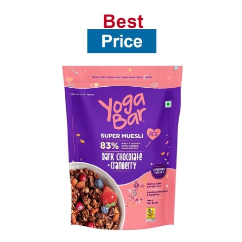 Yogabar Wholegrain Breakfast Muesli,  0.700 kg  Dark Chocolate and Cranberry 