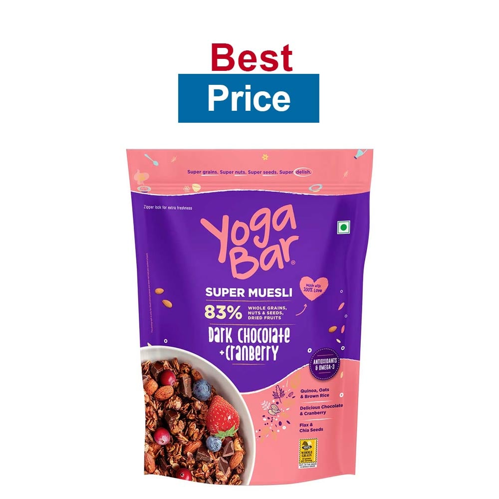 Yogabar Wholegrain Breakfast Muesli,  0.700 kg  Dark Chocolate and Cranberry 
