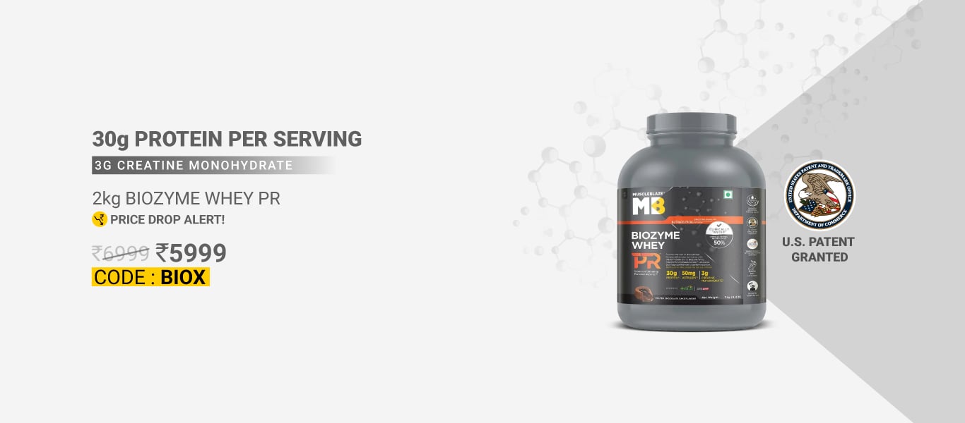 Price Drop Alert: 2kg Biozyme Whey PR @ 5999 using Code BIOX