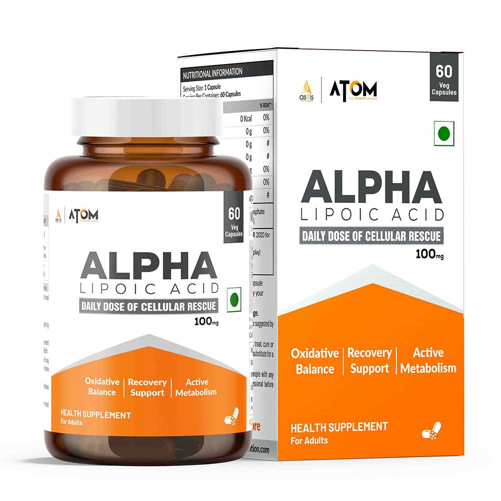 5 - AS-IT-IS Nutrition ATOM ALA (Alpha Lipoic Acid) 100mg,  60 veggie capsule(s) 