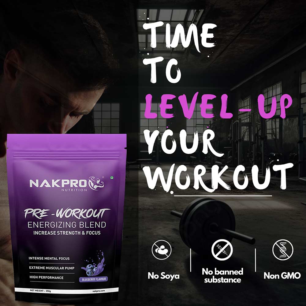 5 - Nakpro Pre-Workout,  0.55 lb  Blueberry 