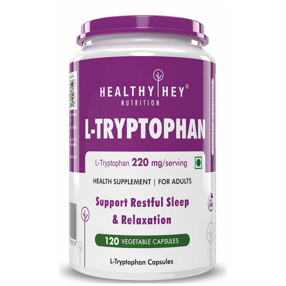 1 - HealthyHey Nutrition L-Tryptophan,  120 capsules 