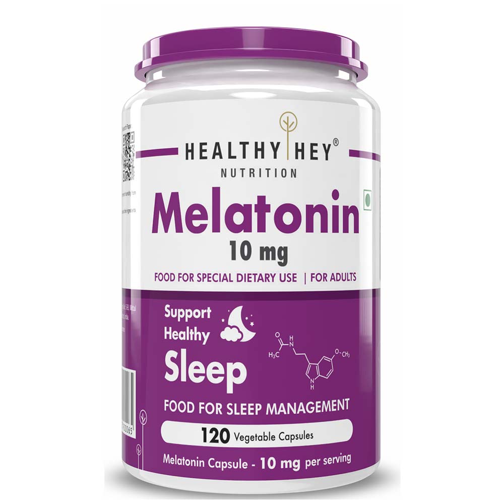 1 - HealthyHey Nutrition Melatonin 10mg,  120 capsules  Unflavoured 