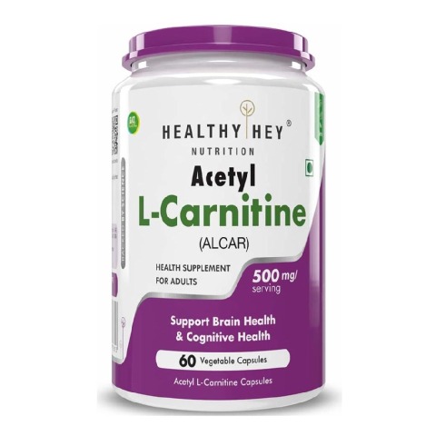 1 - HealthyHey Nutrition Acetyl L-Carnitine (ALCAR),  60 capsules  Unflavoured 