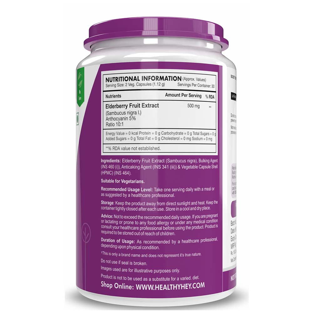2 - HealthyHey Nutrition Natural Elderberry,  60 veggie capsule(s) 