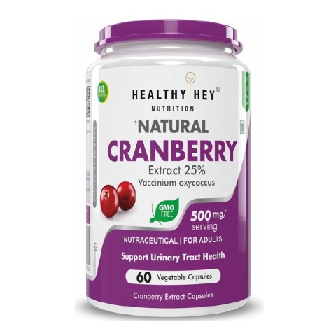 1 - HealthyHey Nutrition Natural Cranberry Extract,  60 veggie capsule(s) 