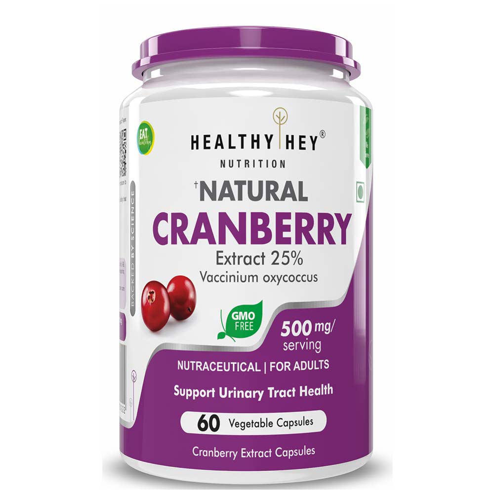 1 - HealthyHey Nutrition Natural Cranberry Extract,  60 veggie capsule(s) 