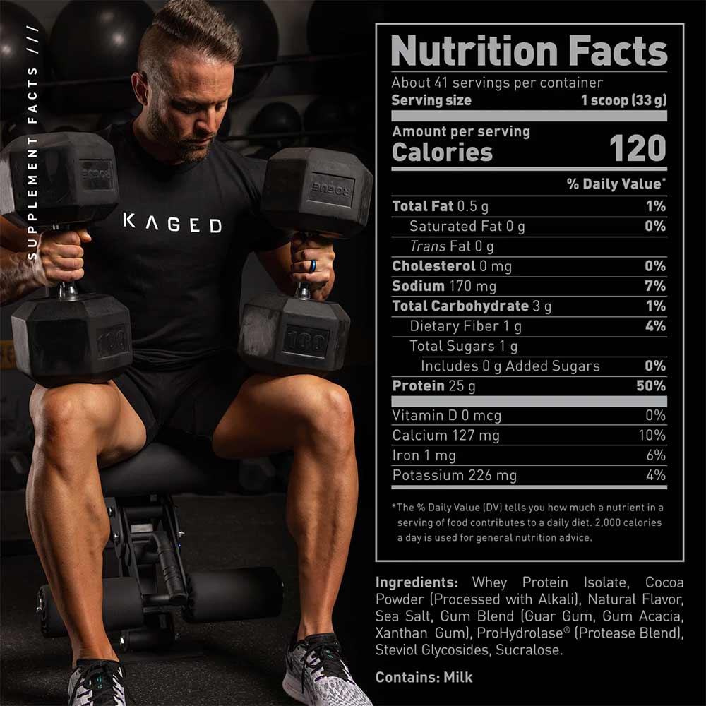 2 - Kaged Muscle Whey Protein Isolate,  3 lb  Chocolate 