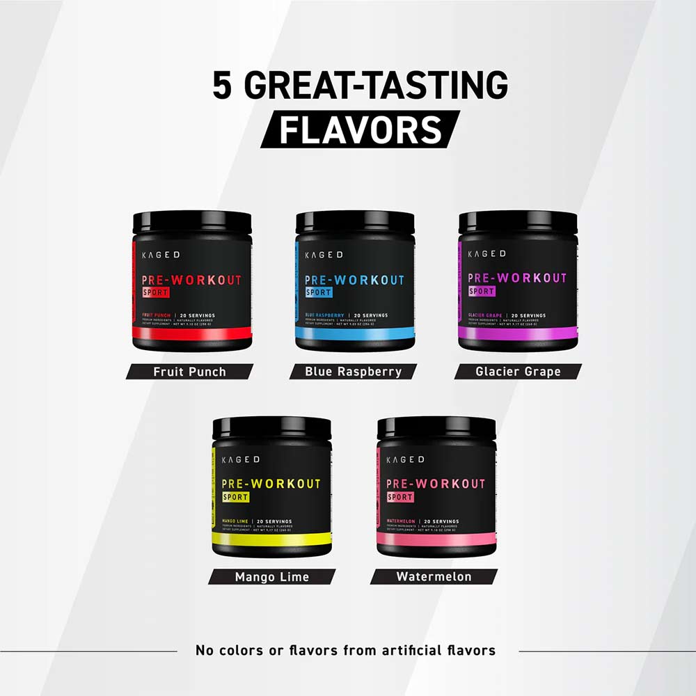 5 - Kaged Muscle Pre-Kaged Sport,  0.59 lb  Fruit Punch 