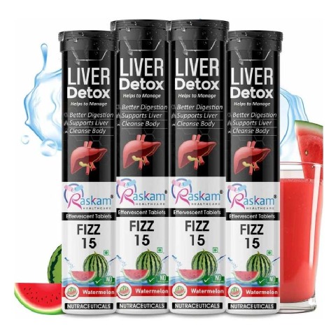 1 - Raskam Liver Detox Effervescent flavour Watermelon (Pack of 4),  15 tablet(s) 