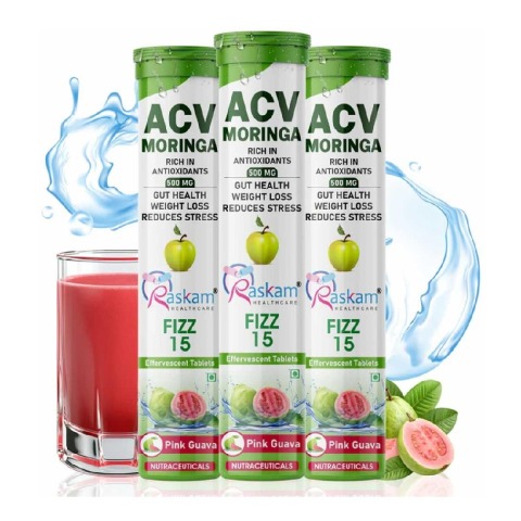 1 - Raskam ACV Moringa, 15 tablet(s) Pink Guava (Pack of 3)