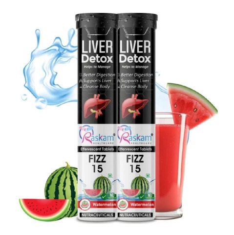 1 - Raskam Liver Detox Effervescent flavour Watermelon (Pack of 2),  15 tablet(s) 