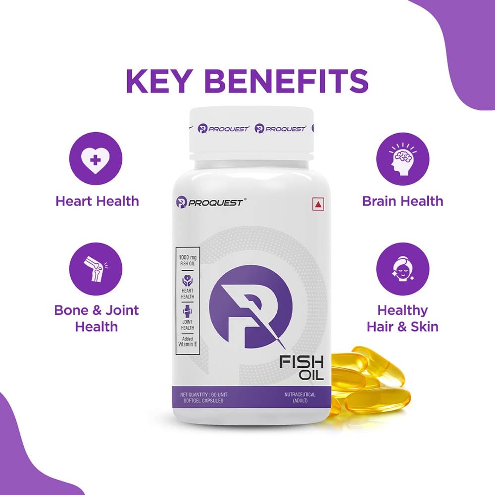 2 - Proquest Fish Oil 1000mg,  60 softgels 