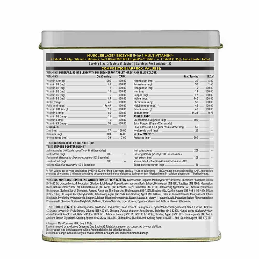Liquid L-Carnitine PRO 450ml & Biozyme 5 in 1 Multivitamin 90 Tabs Combo