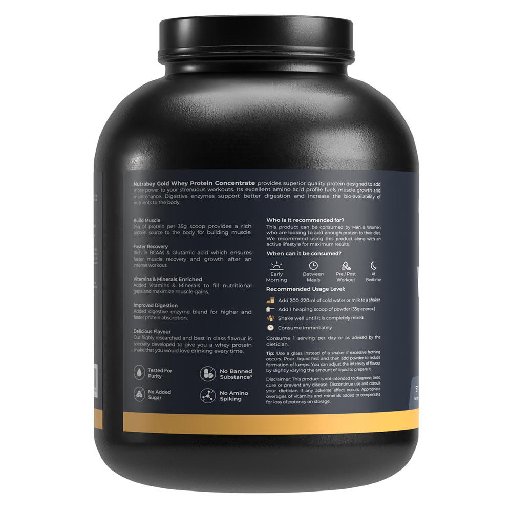 7 - Nutrabay Gold Concentrate Whey Protein,  4.4 lb  Cafe Mocha 