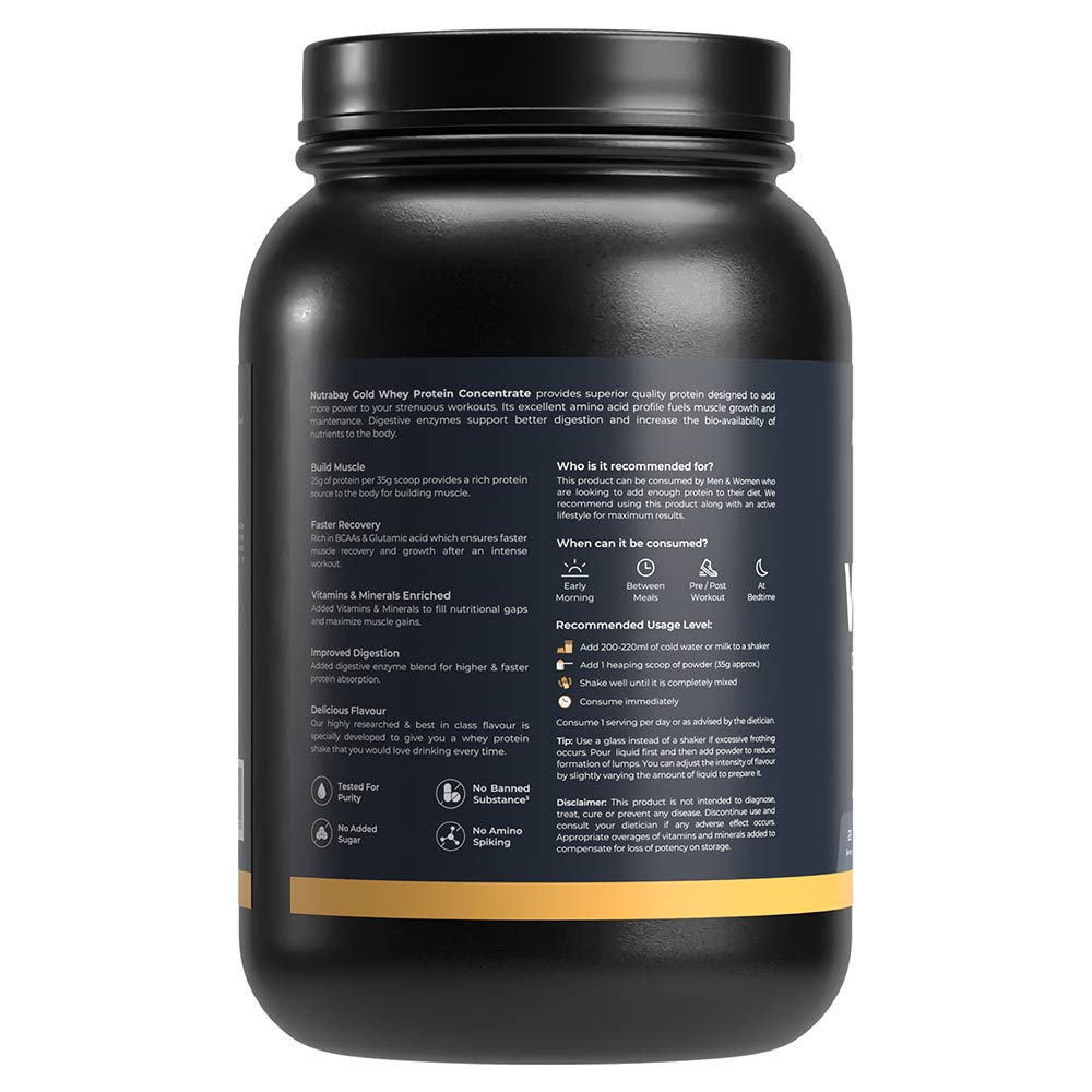 7 - Nutrabay Gold Concentrate Whey Protein,  2.2 lb  Cold Coffee 