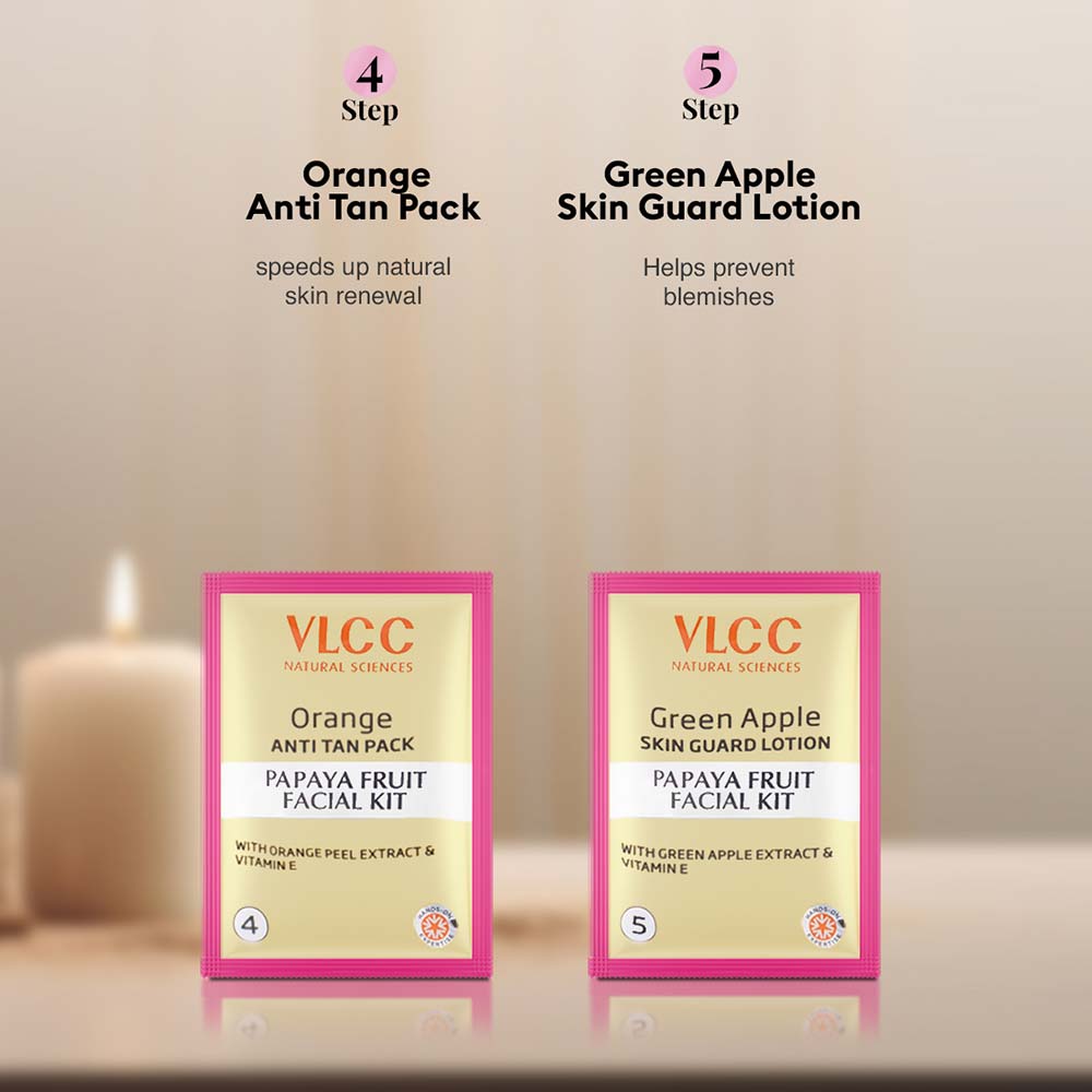 6 - VLCC Fruit Facial Kit,  300 g  for All Skin Types (Papaya) 