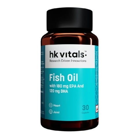 2 - HealthKart HK Vitals Fish Oil 1000mg with 180mg EPA and 120mg DHA,  30 capsules 