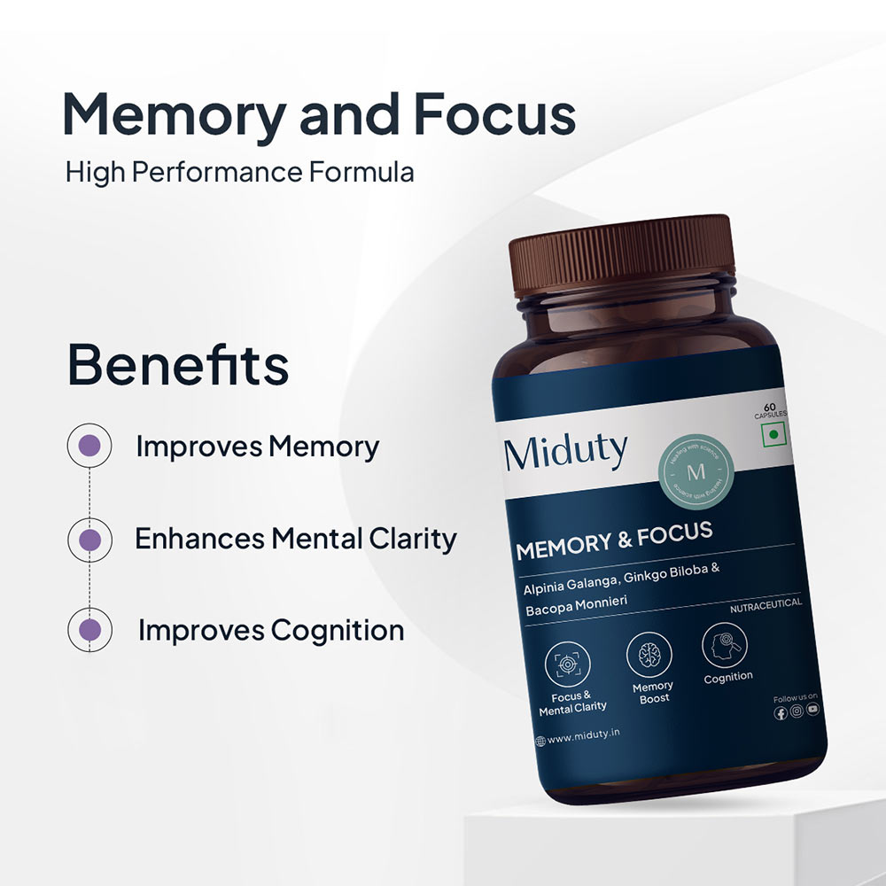 2 - Miduty Memory & Focus,  30 capsules 