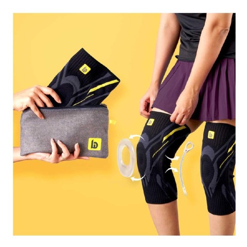 1 - betterhood Premium Knee Sleeve with with Gel Pad & Side Stabilizers,  Black (Pack of 2)  Large 